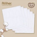 Ailiher 素色紗布手巾6入(愛力兒專業優質棉用品)